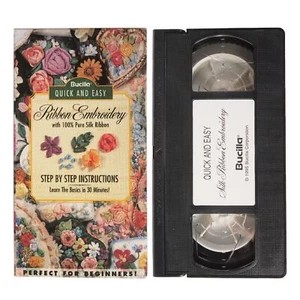 Bucilla - Quick & Easy Ribbon Embroidery - Step By Step (1995 VHS Video) - Picture 1 of 3