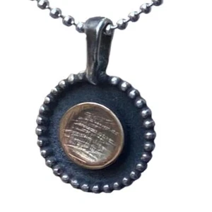 Bicolor Silberanhänger mit Gold-Plättchen - Bild 1 von 1