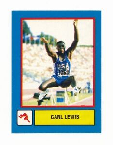 1988 Supercampioni CARL LEWIS #43 Olympics Track Card VALLARDI like Panini Vtg.