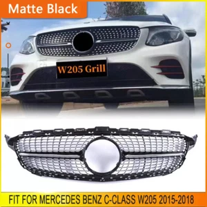 For Mercedes BENZ C-class W205 C450 15-18 SILVER DIAMOND Front Bumper Grille  - Picture 1 of 9