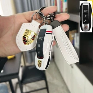 Key Fob Cover Case For Porsche Cayenne Panamera Macan 718 Cayman 911 - Picture 1 of 5
