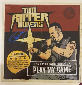 Tim Ripper Owens   *HAND SIGNED*  Play My Game -  AUTOGRAPHED - Judas Priest - Picture 1 of 1