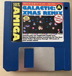 One Amiga Cover Disk Jan 1994 Issue 64 Galactic: Xmas Remix Full Game Disk Only