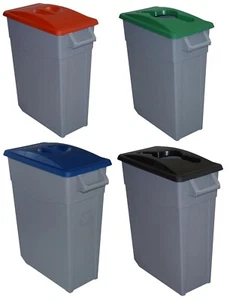 Mobile Recycling Waste Catering Office Container with Lid - 65 Litre