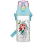 Skater Water Bottle 480ml Disney Ariel 24 Plastic Clear Bottle for Children Made