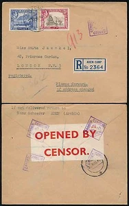 ADEN CAMP REGISTERED WW2 CENSOR No.11 SEALING FLAP 1940 - Picture 1 of 1