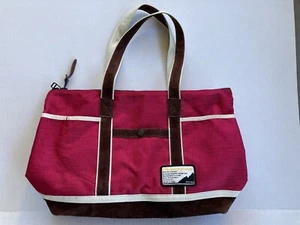 Master-Piece MSPC Tote Bag, Magenta Nylon & Brown Suede Leather, Made In Japan - Picture 1 of 22