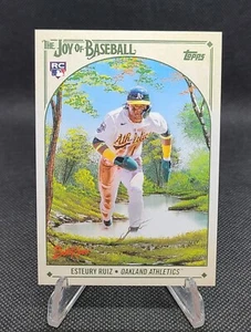 2023 Topps X Bob Ross The Joy of Baseball Esteury Ruiz RC #88 Athletics Rookie - Picture 1 of 2