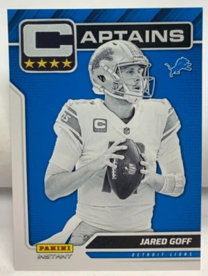 Jared Goff 2021 Panini Instant NFL Captains #C10 - DETROIT LIONS - SP /723 - Image 1 of 2