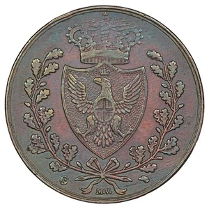 Italie - Sardaigne - 5 centesimi 1826 P Charles-Félix - aigle - cuivre KM.127.1 - Imagen 1 de 2