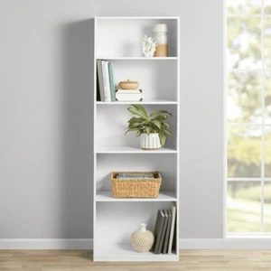 Mainstays 5-Shelf Bookcase with Adjustable Shelves - FREE US SHIPPING - Picture 1 of 6