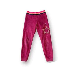 Girls L 10/12 Athletic Works Pink Fleck Star Lightweight Sweatpants Jogger - Picture 1 of 2