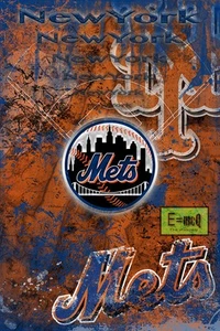 New York Mets Poster, New York Mets Artwork Gift, Mets Free Shipping US - Picture 1 of 5