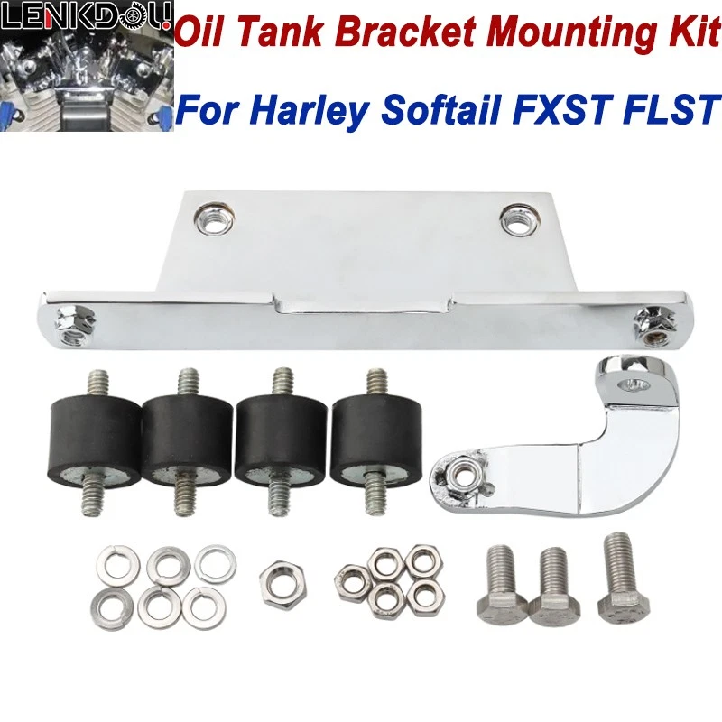 Kit de montaje de tanque de aceite delantero trasero cromado para Softail Harley FXST 84-99 FLST 86-99 Foto 1 de 4