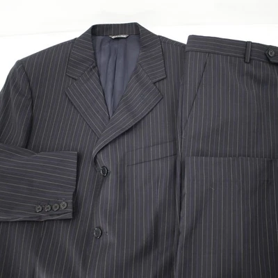 Traje Alexander McQueen Para Hombre 40R Rayas Super 130'S Lana Dos Piezas Hecho en Italia Foto 1 de 4