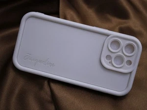 Personalised Engraved Silicone White IPhone 15 Pro Phone Cover Case - Picture 1 of 5