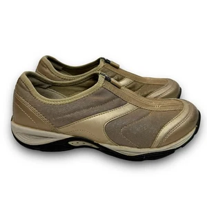 Sneakers casual donna Easy Spirit bronzo metallizzato maglia chiusura zip taglia 7 M - Foto 1 di 7