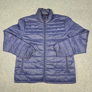 32 degrees Jacket mens LARGE Blue Puffer long sleeve Zip Winter duck down Size L - Picture 1 of 7