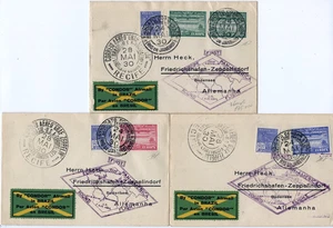 Zeppelin 1930 Brasilien SAF (3) Briefe Zp 1-3 komplett Si 59 A-C / 2445 - Picture 1 of 2