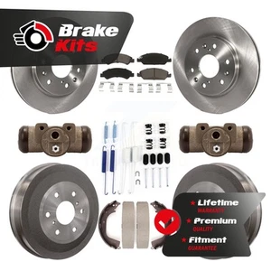 Front Rear Brake Rotors Ceramic Pad Drum Kit (9Pc) For 2010-2013 GMC Sierra 1500 - Picture 1 of 1