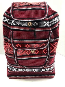 RASTA Bag Beach Hippie Baja Ethnic Multicolors pocket Backpack Made in Mexico - Picture 1 of 55