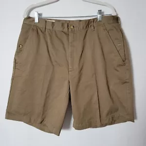 Orvis Herren Bermuda Shorts Größe 36 Freizeit vorne flach 100 % Baumwolle khaki hellbraun - Bild 1 von 10