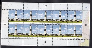A 31 ) Germany 2016 **/MNH Lighthouses to Germany KAMPEN Sheet 10 MNH Stamps - Picture 1 of 1