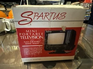 Vintage SPARTUS Tragbarer Mini Fernseher Mandel Netzteil OVP - Bild 1 von 16