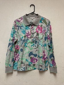 Leonard Sport Women's Long Sleeve Polo Shirt Top Sz 44 - Picture 1 of 8