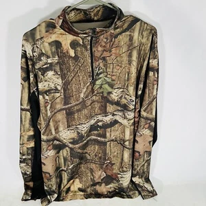 Mossy Oak Camouflage Pullover Break Up Infinity Herren Large 1/4 Zip Langarm - Bild 1 von 18