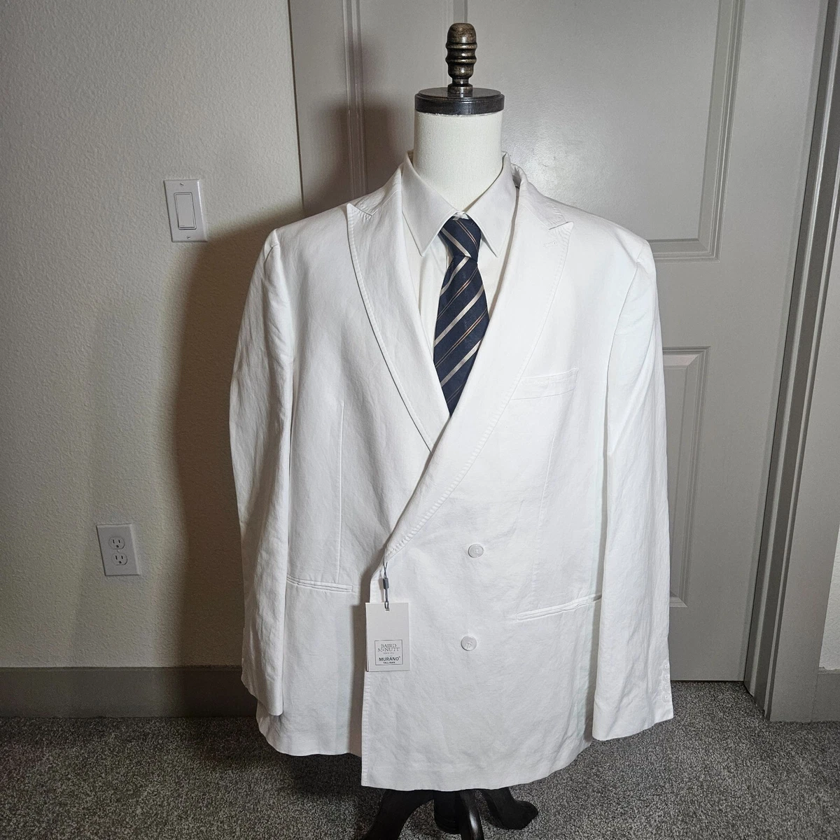 White Double-Breasted Suits & Blazers for Men for sale - eBay