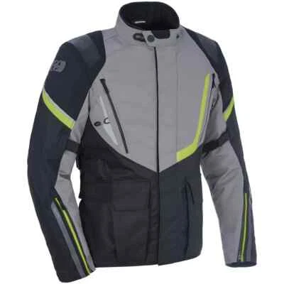 OXFORD MONTREAL 4.0 WATERPROOF TEXTILE MOTORCYCLE JACKET GREY BLACK FLO - SMALL - Image 1 of 2
