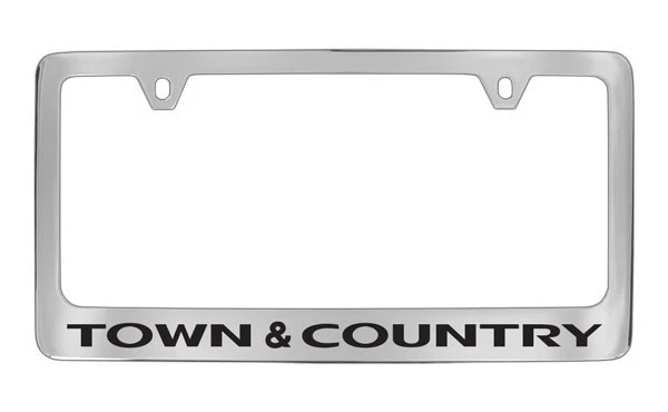 Marco de matrícula de metal de latón cromado Chrysler Town & Country 2011-16 Foto 1 de 1