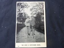 Original Cycling Postcard- Living Picture Series No. 463- We had a splendid Ride
