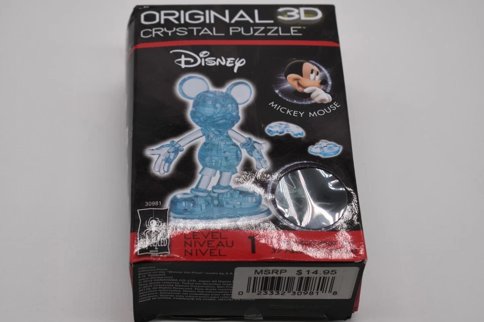 Quebra-cabeça de cristal 3D original Disney (Mickey Mouse) brinquedo/presente/decoração, confuso - Imagem 1 de 1