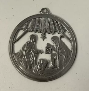 3861/24 Old Pendant Pewter Pewter Pendant Nativity - Picture 1 of 3