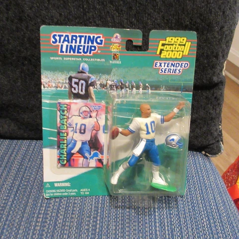 Charlie Batch  Starting Lineup   1999 -2000 Extended Detroit Lions Figure NIB Cover