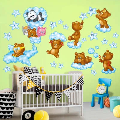 Wall Stickers Bedrooms Children Cloth Repositionable IN Trip Between the Clouds - Image 1 of 4