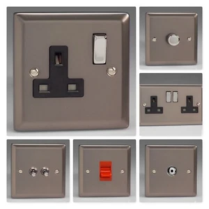 Varilight Classic Peltre XRDB Interruptor de Luz Enchufe Atenuador Palanca Cocina Fusible TV - Imagen 1 de 50