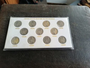 WW 2 Silver Nickel Set WARTIME - Picture 1 of 2