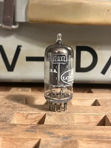 1958 RCA 12AX7 ECC83 Vacuum Tube Tall Black Plates Angled Square Getter STRONG - Picture 1 of 7