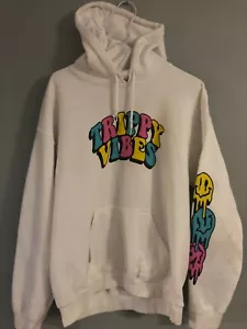 Popular Poison Trippy Vibes Melting Smiles Medium Hoodie Sweatshirt Streetwear - Picture 1 of 10