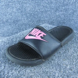 Nike Women Slide Sandal Shoes Size 7 Medium Black Synthetic - Imagen 1 de 10