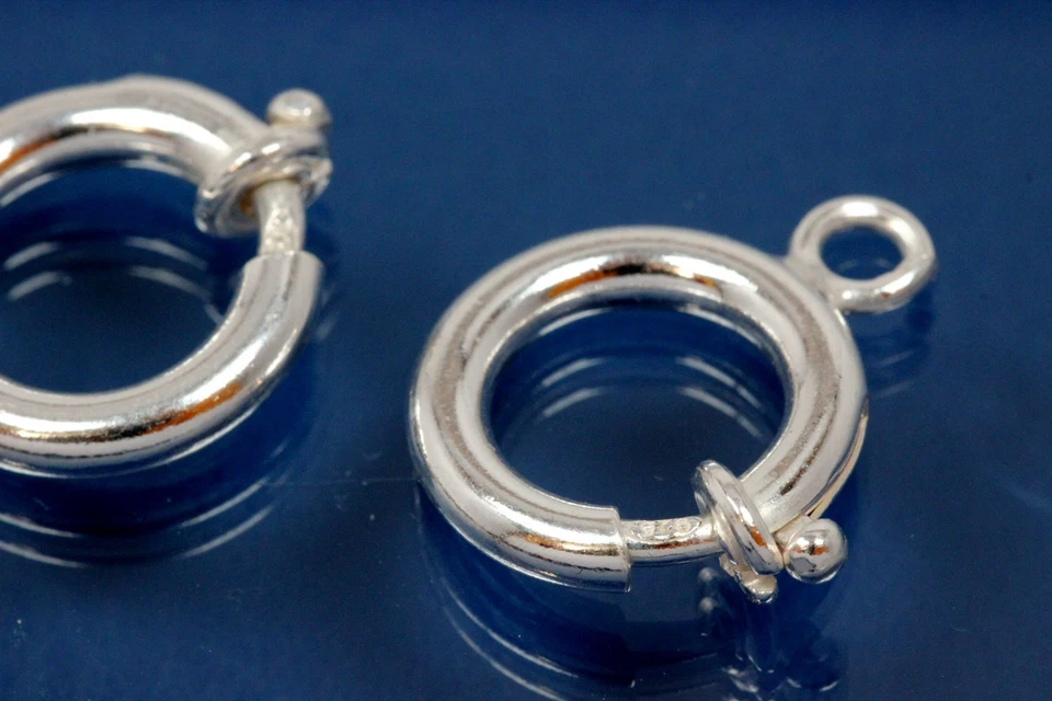 1 x Federring 16mm 925-er Silber Ring-Verschluss Schliesse 3804-1E - Bild 1 von 1