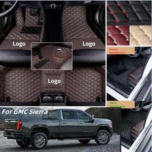 Fit For GMC Sierra Crew Cab Car Floor Mats Auto Anti-slip Carpets All Weather - Foto 1 di 28
