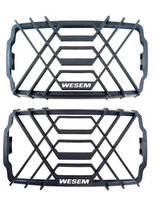 2x Griglia di Protezione per Faro Angolare 220x123 mm Grata Protezione Nero Set - Picture 1 of 2