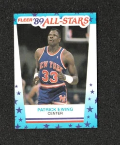 Adesivi PATRICK EWING 1989-90 Fleer All Star #7 New York Knicks \ Hoyas come nuovi - Foto 1 di 2