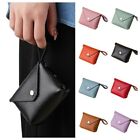 Solid Color Leather Card Holder Mini Leather Wallets  Outdoor