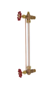 HVAC 1/2" BOILER SIGHT GAUGE GLASS COMPLETE SET KIT WITH 5/8" X 12" GLASS - Picture 1 of 3