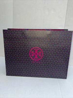 "Bolsa de regalo de pañuelos y compras TORY BURCH 15,5 X 12"" verde/púrpura/rosa" Foto 1 de 4